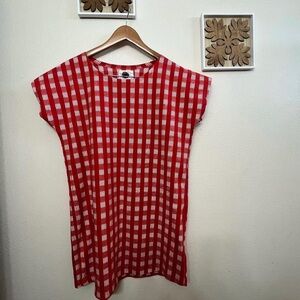 Kiele red palaka dress